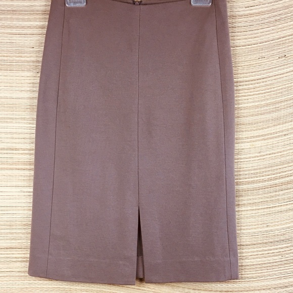 MM. LAFLEUR Greenpoint Pensil Skirt With Front Slit In Camel Color Size 4 - Picture 5 of 9